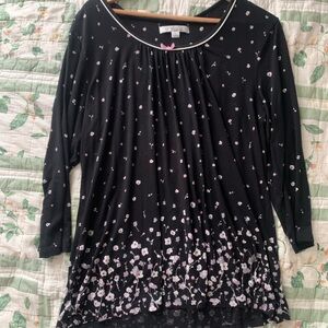 Adorable Black and Pink Vintage Babydoll Nightgown